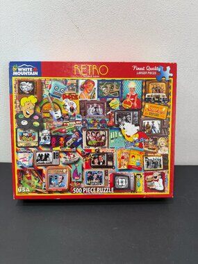 White Mountain 🔴2/$20🔴Retro 550 Pc jigsaw puzzle